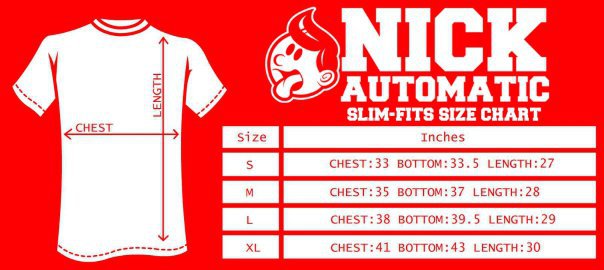 Nick Automatic Size Chart